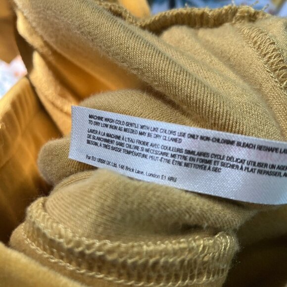 Anthropologie Saturday Sunday Merida Velvet Joggers Womens M Gold - Picture 4 of 11